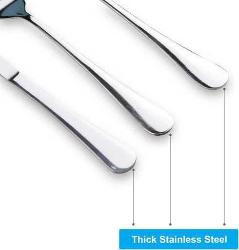 4PCS Premium Travel Utensils With Case, Stainless Steel Reusable Portable Utensils Set With Case, Lengnoyp Travel Silverware Set With Case for Lun...