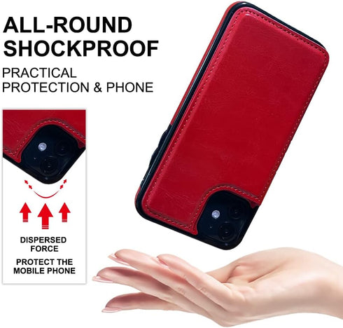 MIDOLA Wallet Case for iPhone 11 with Card Holder Cover Cell Phone Leather Protective Purse 6.1 Inch Red...