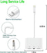 3 in 1 Headphone Adapter for iPhone, Lightning to 3.5 mm Headphone Jack Adapter, Lightning Audio & Charging Adapter Dongle Cable Splitter Compatib...