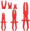 Swpeet 3Pcs Red Line Clamps Flexible Hose Clamps Pliers Kit, Hose Pinch Off Pliers Set Line Clamps for Brake Hoses, Fuel Hoses, Coolant Hoses, Mos...