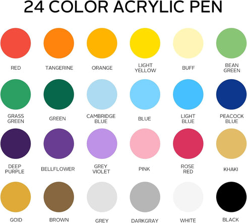 Acrylic Paint Pens Paint Markers For Stone Painting?24 Premium Graffiti Markers For Kids Adults?acrylic Paint Markers For Rock,Mug,Ceramic,Glass, ...