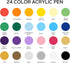 Acrylic Paint Pens Paint Markers For Stone Painting?24 Premium Graffiti Markers For Kids Adults?acrylic Paint Markers For Rock,Mug,Ceramic,Glass, ...