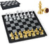 Silver and Golden Travel Chess Set 9.8'' with Game Board - Educational Games for Adults and Kids (9.8''_Silver and Golden)...