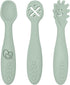 Dreambaby Scoop Mash and Twist Silicone Baby Spoon Set - 3 Stage Toddler Utensils for Baby Led Weaning - Soft Chew Training Spoons...