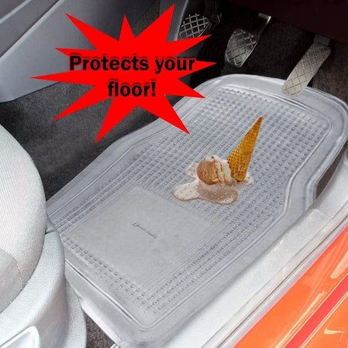 Zento Deals Car Floor Mat -Heavy Duty Weather Protection Mats (Clear)...