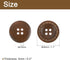 uxcell 100Pcs Wooden Buttons, 28mm 4 Hole Round Wood Button Wood Sewing Button Dotted Line Pattern for Sewing DIY Craft Clothing, Dark Brown...