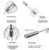Stainless Steel Semi-Automatic Whisk Egg Whisk Hand Push Rotary Whisk Blender Semi Auto Egg Beater Hand Push Mixer Stirrer Egg Scrambler for Blend...
