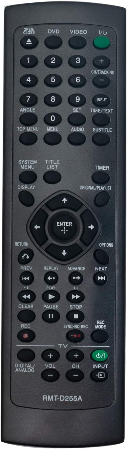 New RMT-D255A RMTD255A Replace Remote Fit for Sony VCR DVD Player RDRVX535 RDRVX560 RDRVX535 RDRVX560...