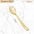 100 Pack 6.9 Inch Gold Plastic Spoons, Heavy Duty Plastic Silverware, Heavyweight Gold Disposable Spoons, Disposable Serving Utensils for Catering...