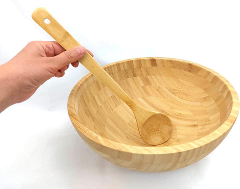 JapanBargain, Bamboo Cooking Spoon, Wooden Stirring and Mixing Spoon for Non-Stick Cookware, Eco-Friendly Kitchen Utensil, 12-Inch Long, 2-Pack...