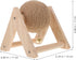 ABOOFAN Cat Scratcher Toy with Sisal Ball Cats Scratching Rope Ball Interactive Rotatable Wood Pet Scratcher Toys Durable for Indoor Kitties to Gr...