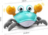 Crawling Crab Baby Toy with Music and LED Light Up for Kids, Toddler Interactive Learning Toy with Automatically Avoid Obstacles, Build in Recharg...