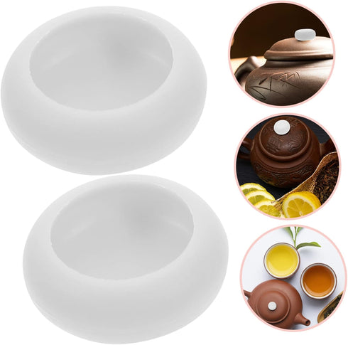 2pcs Teapot Lid Silicone Sleeve Teapot Accessories Silicone Hot Handle Holder Dutches Oven Knob Cover Tea Kettle Lid Knob Protector Glass Tea Pot ...