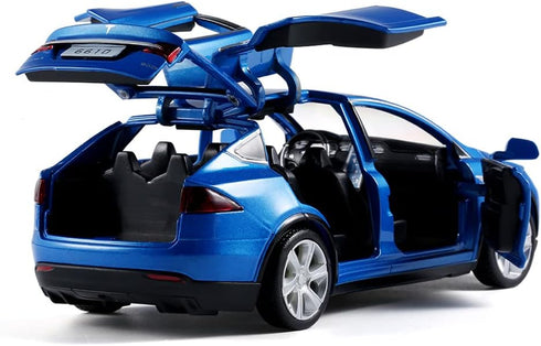 1/32 Model x Metal Die Casting Toy Car for 3 to 12 Year Old Boy Pull Back Car Toy with Sound and Lights (Blue)...