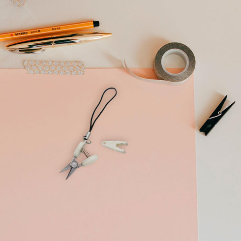 BambooMN JubileeYarn Itty Bitty Snippy Portable Keychain Scissors - White - 10 Pairs...