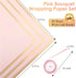 ROADPLUM 20 Sheets Flower Wrapping Paper, Pink Floral Wrapping Paper Bouquet Kit with 100 Pcs Diamond Bouquet Pins 60 Pcs 3D Gold Butterflies 1Rol...