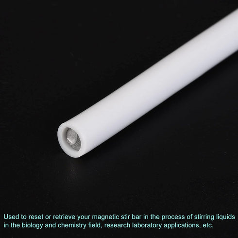 MECCANIXITY Magnetic Stir Bar Retriever 250mm(9.84 inch) Length PTFE Coating White...
