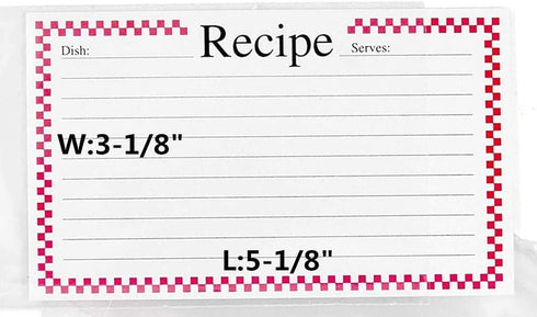 Clear Vinyl 3 x 5 Inch Recipe Protectors, 48 Sheets Recipe Refill Pages Card Covers Recipe Holders, Set of 48 (Not Included Cards)...