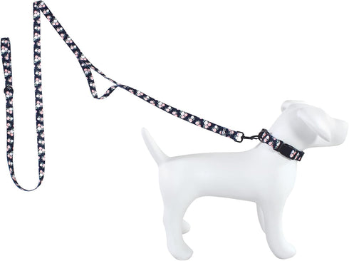 Luvable Friends Unisex Pet Collar and Leash Set, Floral, Medium...