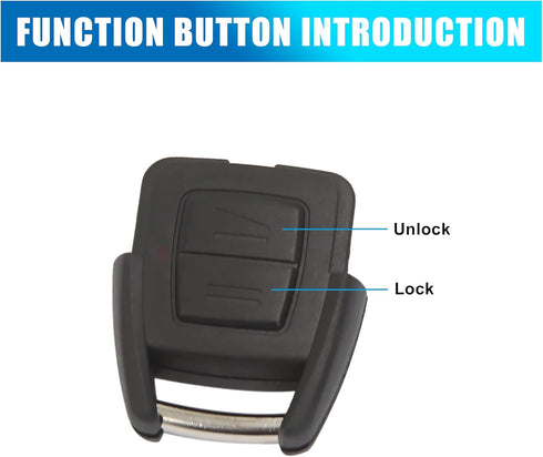 uxcell Car Replacement Key Fob Shell Case for Vauxhall for Astra G Zafira Vectra C 2 Key Button Black...