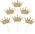 Crown Cupcake Toppers 48 Pcs Light Gold Glittery Princess Cake Picks for Baby Shower Birthday Party Decorations Supplies...