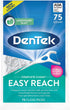 DenTek Complete Clean | Easy Reach Angled Floss Picks | No Break & No Shred Floss | Designed for Hard to Reach Molars | Y-Shaped Pick | 75 Count i...