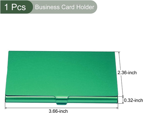 YOKIVE 1 Pcs Business Card Holder, Flip Cover Style | Keep Cards Neat, Great for Office, Home, Daily Use (Green, 3.66x2.36x0.32-Inch)...