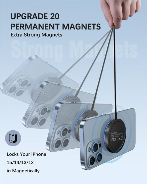Magnetic Wireless Apple MagSafe Charger for iPhone 15/14/13/12 Series, AirPods - LED Charging Pad With Dual Ports......