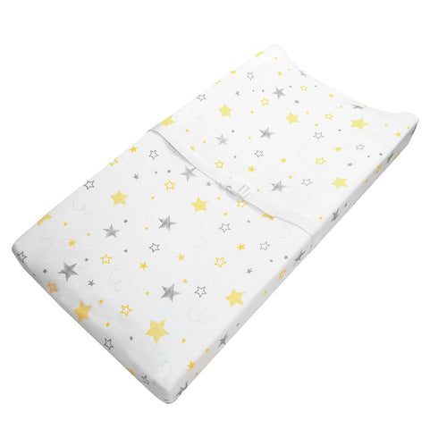 American Baby Company Crib Bedding Bundle Set, a 100% Cotton Fitted Standard Crib Sheet and a Fitted Contoured Changing Table Pad Cover, Golden Ye...