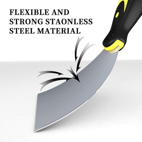 Putty Knife Scrapers, Spackle Knife, Metal Scraper Tool for Drywall Finishing, Plaster Scraping, Decals, and Wallpaper(4 Inch)...