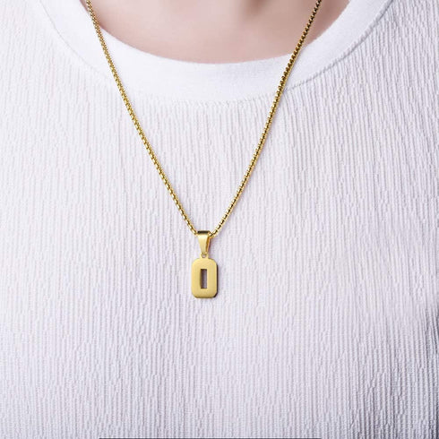 Number Necklaces Personalized Necklaces 18K Gold Plated Initial Number Pendant Stainless Steel Chain Sports Necklaces for Men Women...