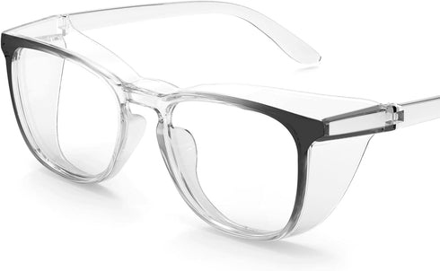 TOREGE Clear Safety Glasses For Women, Stylish Safety Goggles Eye Protection With Anti-Fog And Anti-Blue Light Lens, Upgrade Gradient Protective E...