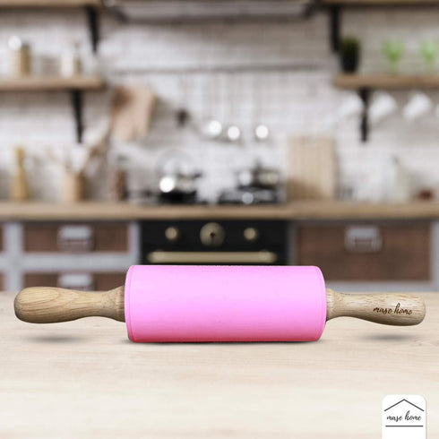 Mini Silicone Rolling Pin for Kids Baking – | Ideal for Toddlers, Playdough, Clay, Cookies & Pastry - 9" Small Size (Pink)...