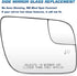 Youxmoto Side Mirror Glass 2011-2017 Fit For Ford Explorer Passenger Right Heated Side View Mirror Glass, with Rear Holder, Fit For BB5Z17K707A...