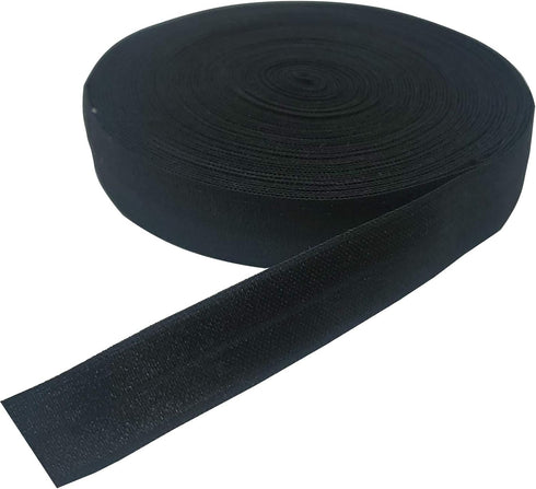 10 Yards Fold Over Elastic Stretch, Braided Elastic Ribbon for Hair Ties Headbands, Available in Various of Colours (Black, 5/8in)...