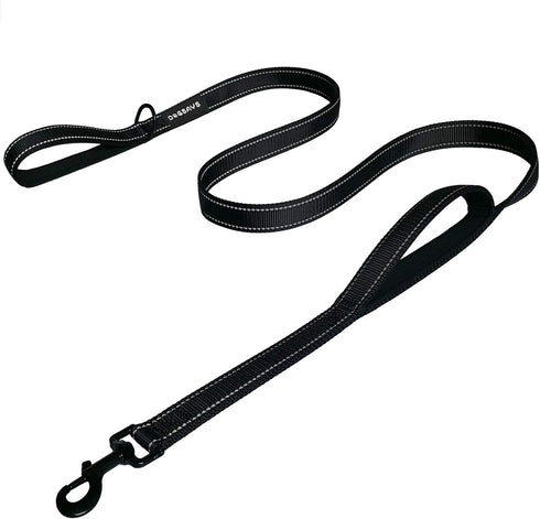 Dog Leash 6 Foot Long Traffic Padded Two Handle Heavy Duty Double Handles Lead for Large Dogs or Medium Dogs Training Reflective Leashes Dual Hand...