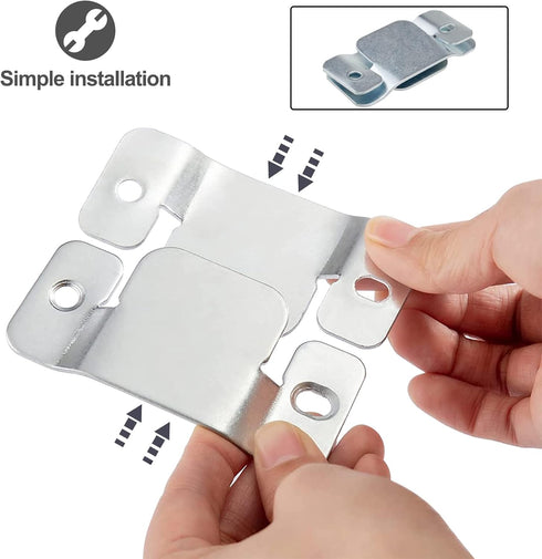 4 Pcs Sectional Couch Connectors Metal Couch Clips Sofa Connector Interlocking Furniture Connector with 10 Pcs Screws...