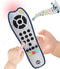 Baby Realistic TV Remote Control Toy with Light and Sound, Upgrade Adjustable Volume, Early Educational Musical Toys with 3 Language English,Frenc...