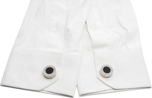 Button cover Mens Enamel black Button covers Used for Formal Business Wedding Tuxedo Shirt cuffs buttons cover...