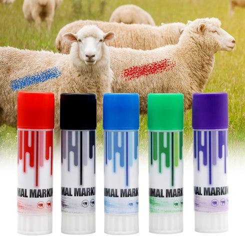 Livestock Marker Crayon 5Pcs Multi-Color Pig Cattle Cow Sheep Marker Farming Livestock Marking Accessories...