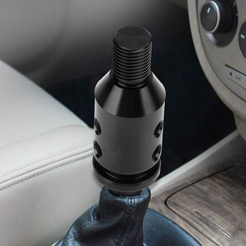 Universal Gear Shift Knob Adapter, Automotive Manual Transmission Non Threaded Shifter Kit Car Aluminum Alloy Racing Replacement Boot Retainer Sti...