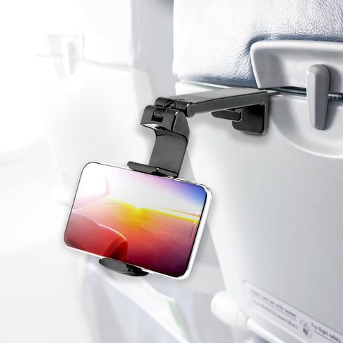 Airplane Cell Phone Stand Flight Mount Foldable Portable Phone Holder Desk Bed Compatible with iPhone 15 Pro Max Airplane Travel Essentials Gadget...