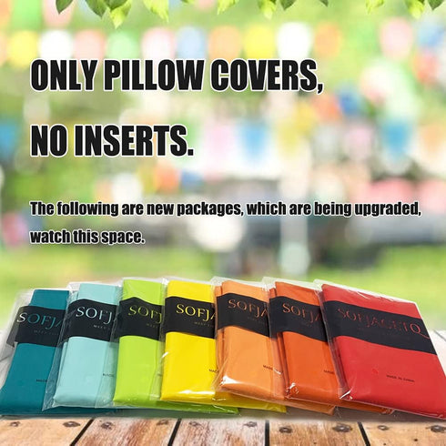 Pack of 2 Outdoor Waterproof Throw Pillow Covers Durable Vibrant Decorative Outdoor Pillows Cushion Case Pillow Shell for Patio Couch, Tent, Sunbr...