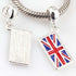 UK Flag Charm 925 Sterling Silver Symol of England Pandant Country Charm for Bracelet...