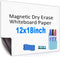 Magnetic Dry Erase White Board Sheet, 12" x 18" Self-Adhesive Whiteboard Dry Erase Board for Wall, Fridge,Glass, Magnetic Cuttable Whiteboard for ...