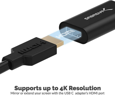 SABRENT USB 3.1 Type-C to HDMI Adapter (DA-HDMC)...