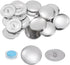 HARFINGTON 10 Sets Self Cover Button Kit 60L 1.5" 38mm with Wire Backs Aluminum Buttons to Cover Fabric Button Maker Covered Buttons Kit with Tool...