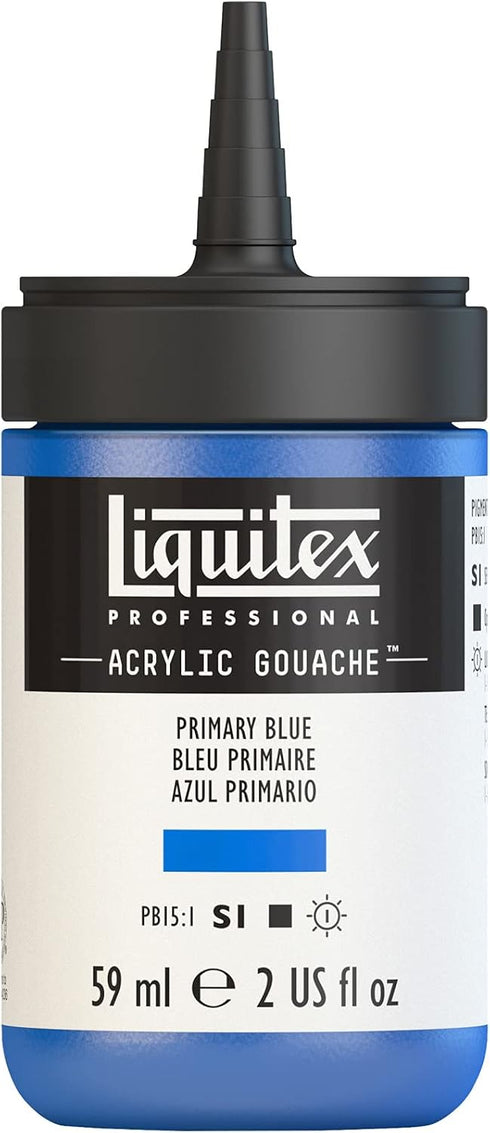 Liquitex Professional Acrylic Gouache, 2-oz (59ml) Bottle, Primary Blue...