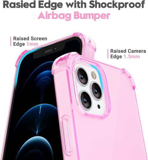 for iPhone 12 Pro Max Case Clear, Transparent Jelly Protective Silicone Phone Case with Design for Women Girly Cute Simple, Thin Slim Fit Soft Fle...