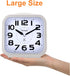 5.5" Large Analog Alarm Clock Silent Non Ticking, Gentle Wake, Beep Sounds, Increasing Volume, Battery Operated Snooze and Manual Light, Easy Set,...